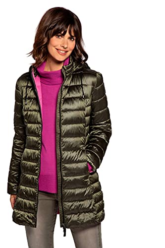 Gina Laura Damen, lang, Kapuze abnehmbar Steppjacke, braun, im Sale