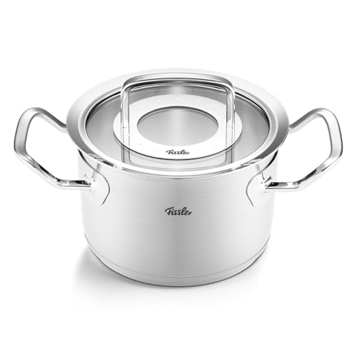 Fissler Original-Profi Collection / Edelstahl-Kochtopf (Ø 16 cm, 21L) Töpfe inkl. Glas-Deckel – Induktion, Silber im Sale