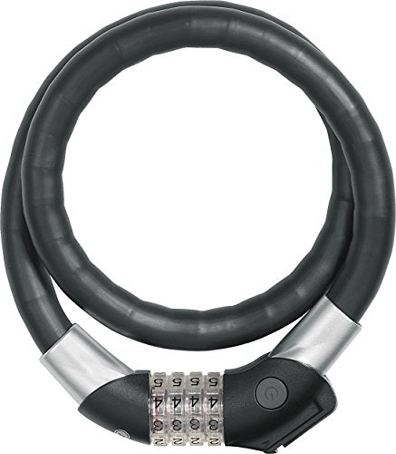 ABUS Kabelschloss Steel-O-Flex Raydo Pro 1460/85 KF - Fahrradschloss-Set mit Halterung KF für den Sattelklemmbolzen des Fahrrads - 20 mm Sicherheitslevel 6 - Schwarz im Sale