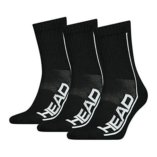 HEAD Unisex-Adult Performance Short Crew Socks, Black, 39/42,3er Pack im Sale