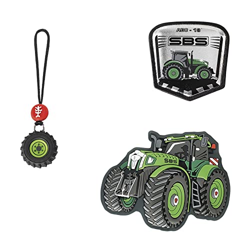 Step by Step Magic Mags Green Tractor Fred“, 3-teilig, 2 Magnet-Applikationen und 1 Anhänger, als Ergänzung für den Schulranzen oder Vorschulrucksack, für Jungen im Sale