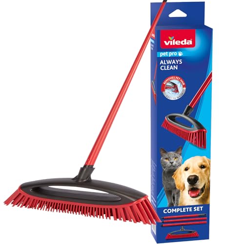 Vileda Always Clean Pet Pro Bürstenset, rot, mittel im Sale