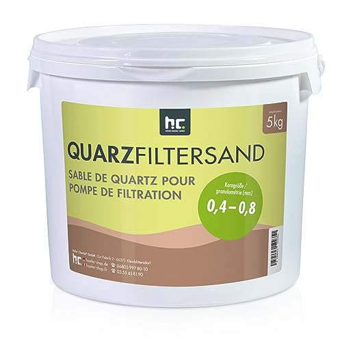 Höfer Chemie 5 kg Quarzsand Filtersand 0,4-0,8 mm für Sandfilter Pool Schwimmbad