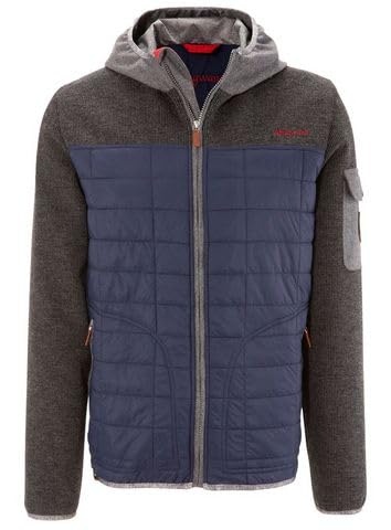 Almgwand M Hehlenkopf Colorblock-Blau-Grau - Primaloft Stylische hochwertige Herren Hybrid Kapuzenjacke, Größe 46 - Far