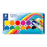 Thumbnail for STAEDTLER Farbkasten Noris Club, leicht mischbare Wasserfarben, hohe Farbbrillanz, hervorragende Deckkraft, Set aus 12 auswechselbaren Farbtöpfchen, 1 Tube Deckweiß und 1 Pinsel, 888 NC12