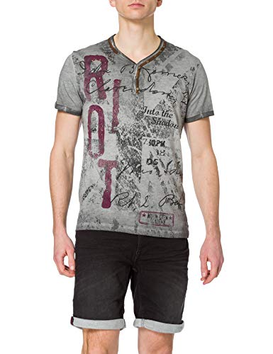 KEY LARGO Herren MT RIOT T-Shirt, Silver (1107), XL im Sale