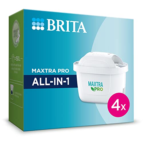 BRITA Wasserfilter Kartuschen MAXTRA PRO All-in-1 – 4er Pack – Original BRITA Ersatzkartusche, reduziert Kalk, Chlor, Pestizide, Metalle wie Blei & Kupfer – für frisches, leckeres Trinkwasser