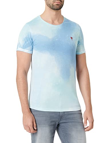 KEY LARGO Herren Palm Springs Round T-Shirt, Derby Blue (1205), im Sale