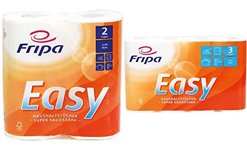 Fripa Küchenrolle Easy, 2-lagig, hochweiß, Sie erhalten 1 Packung, Packungsinhalt: 2 Rollen