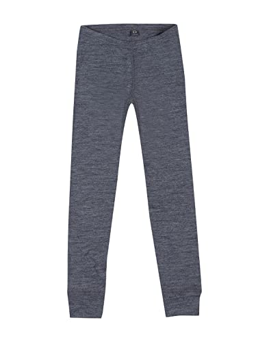 Dilling Leggings aus natürlicher Merinowolle für Kinder Blaugrau meliert 110-116 im Sale