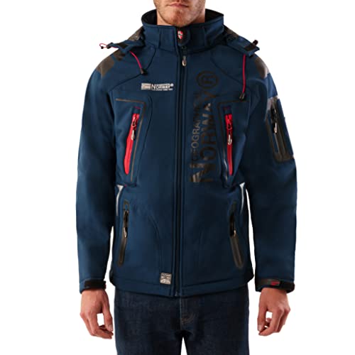 Geographical Norway Techno Softshelljacke Herren Kapuze abnehmbar, Weiß, im Sale