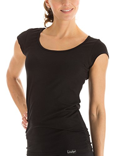 Winshape Damen Kurzarmshirt WTR4 Fitness Freizeit Yoga Pilates,Schwarz, im Sale