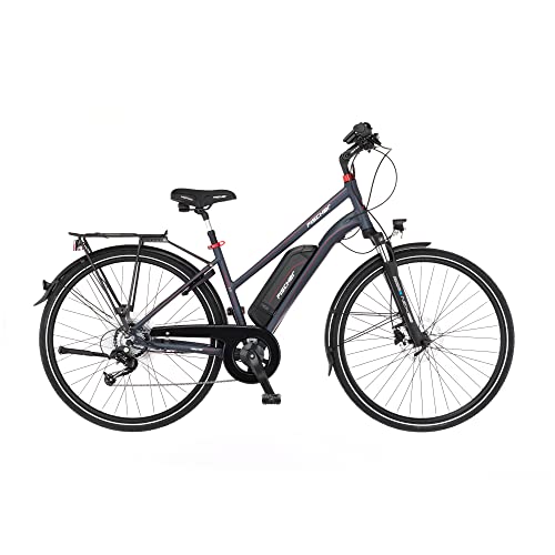 Fischer E-Bike Trekking, VIATOR 2.0 Elektrofahrrad für Herren, RH 50 cm, Heckmotor 45 Nm, 48 V Akku, Dunkel anthrazit matt, 28 Zoll im Sale