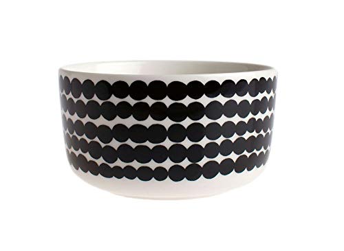 Marimekko - Oiva/Siirtolapuutarha - Schüssel - Weiß/Schwarz - Ø12,5xH7cm - 5 dl im Sale