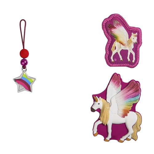 Step by Step Magic MAGS Schleich bayala Regenbogeneinhorn, rosa, 3-TLG, 2 Magnet-Applikationen & 1 Anhänger, im Sale