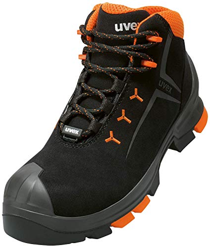 Uvex 2 Arbeitsstiefel - Sicherheitsstiefel S3 SRC ESD - Orange-Schwarz, Größe:43 im Sale