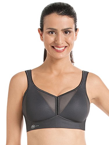 Anita Active Damen air Control DeltaPad Sport-BH, Grau (Anthrazit 408), 90C im Sale