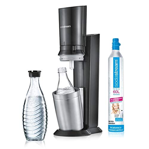 SodaStream Crystal 2.0 Aktionspack Wassersprudler, Titan, inkl. 3 Glasflaschen im Sale