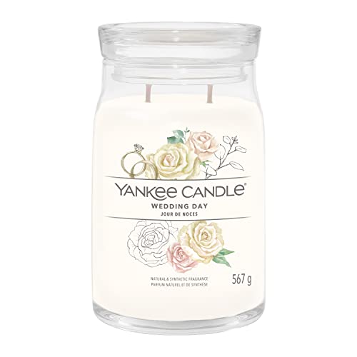 Yankee Candle Signature Duftkerze | große Kerze mit langer Brenndauer „Wedding Day“ | Soja-Wachs-Mix | Perfekte Geschenke für Frauen im Sale