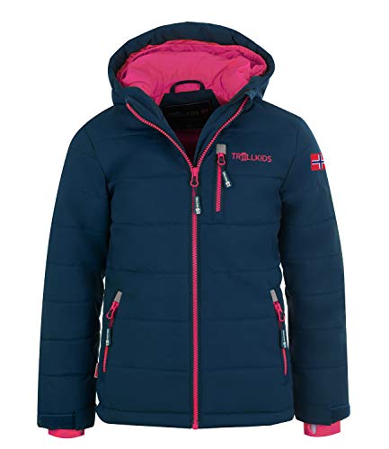 Trollkids Hemsedal XT Ski- und Winterjacke, Dunkellila/Helle Beere/Strahlendes Rot, Größe 92 im Sale