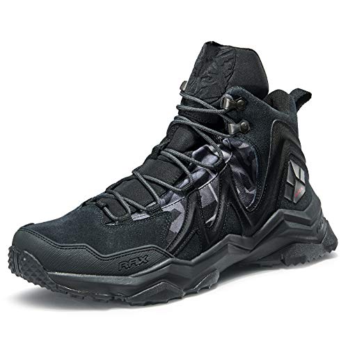 RAX Peak Wolf Herren Wanderschuhe, wasserdicht, leicht, Rucksackreisen, Schwarz (schwarz), 41 EU im Sale