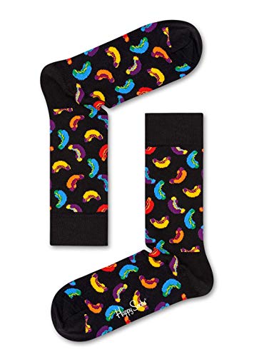 Happy Socks Damen Freizeitsocken Hotdog Sock, Schwarz (Schwarz 9000), One Size (Herstellergröße: 36-40) im Sale