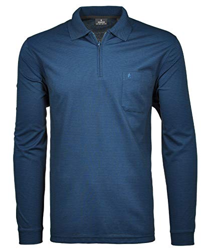 RAGMAN Herren Softknit-Polo Fineliner mit Zip M, Dunkelblau-793 im Sale