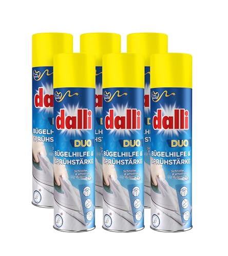 dalli duo Bügelhilfe & Sprühstärke I 6 x 400 ml pro Dose I Für faltenfreie Wäsche und perfekten Halt | 6er Pack im Sale