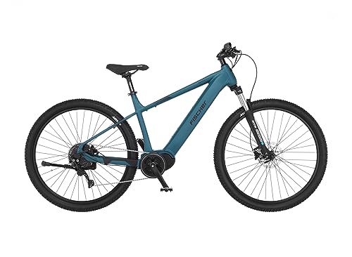 FISCHER E-Mountainbike MONTIS 4.1i, Elektrofahrrad für Damen und Herren, RH 43 cm, Mittelmotor 80 Nm, V Akku, eisdunkeltürkis matt im Sale