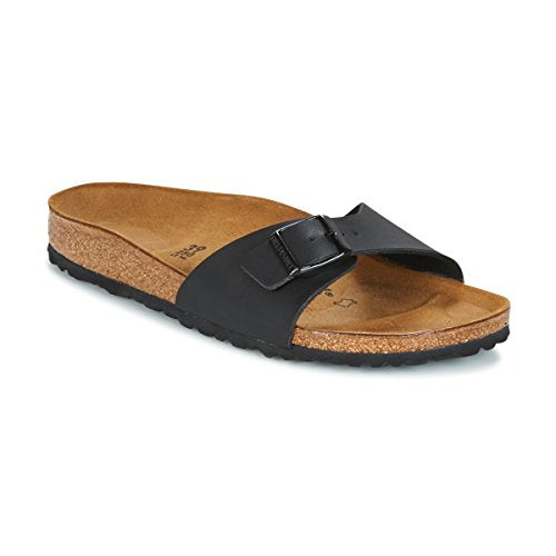 BIRKENSTOCK Damen Madrid Birko-flor Pantoletten, Schwarz, EU im Sale