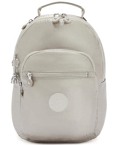 Kipling SEOUL S Kleiner Rucksack, Metallic Glow (Silber) im Sale