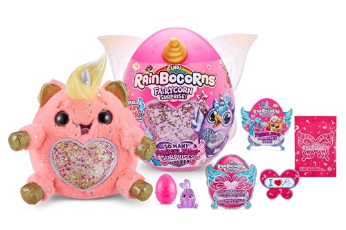 Rainbocorns Fairycorn Surprise Serie 4 Einhorn - Plüschtier zum Sammeln - Ultimatives Überraschungsei, tragbare Feenflügel (Einhorn)