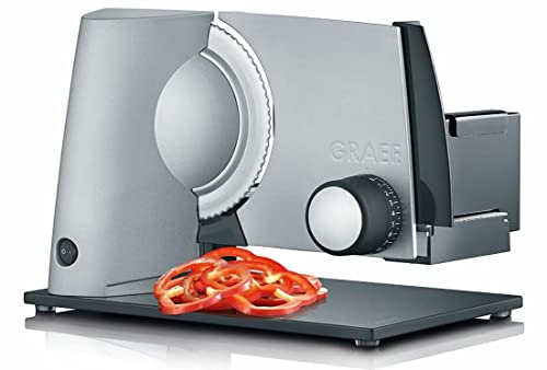 GRAEF SLICED KITCHEN SKS S32000, silber Vollmetallgehäuse mit Glasbodenplatte im Sale