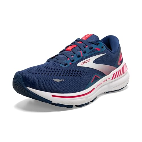 Brooks Damen Adrenaline GTS 23 Sneaker, Storm Blue Pink Aqua, 38.5 EU im Sale