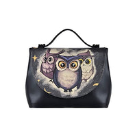 Thumbnail for DOGO Vegane Damen Schultertaschen Umhängetaschen Handy Bag - Owls Family im Sale