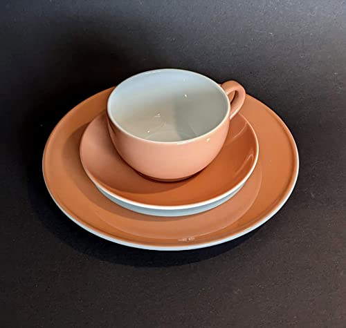 Dibbern SONDERAKTION - Originalware Solid Color - Kaffeetasse m.U. 0,25 + Teller 21 cm - blush - NEU