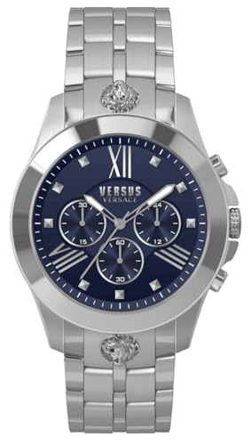 Versus by Versace Herren-Armbanduhr Chronograph Lion Stahl/Blau VSPBH5820 im Sale