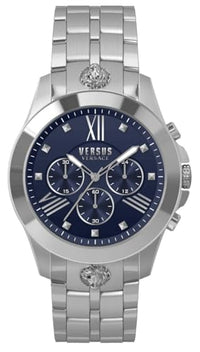 Thumbnail for Versus by Versace Herren-Armbanduhr Chronograph Lion Stahl/Blau VSPBH5820 im Sale