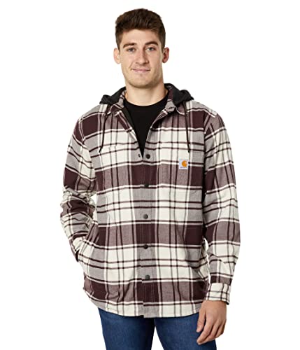 Carhartt Herren Übergangsjacke Flannel Fleece Lined Hooded, Farbe:elm, im Sale