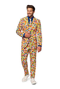 Thumbnail for OppoSuits Lustige Verrückt Abschlussball Anzüge für Herren - Komplettes Set: Jackett, Hose und Krawatte,Mehrfarbig,52 im Sale