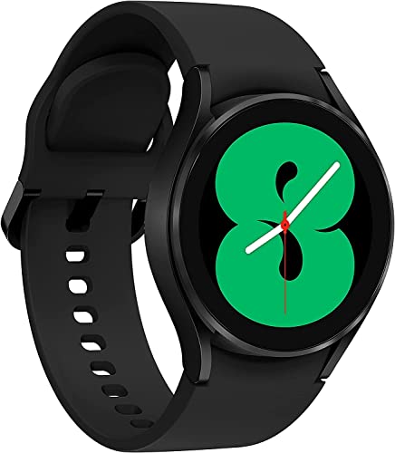 Samsung Galaxy Watch4, Runde Bluetooth Smartwatch, Wear OS, dreh-Bare Lünette, Fit-nessuhr, Fitness-Tracker, mm, Black [EU Version] im Sale