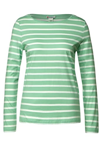 Street One Damen A319234 Streifenshirt, Light Brisk Green, EU im Sale