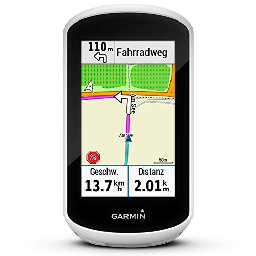 Garmin Edge Explore GPS-Fahrrad-Navi - Vorinstallierte Europakarte, Navigationsfunktionen, 3“ Touchscreen, einfache Bedienung, weiß/Schwarz, Einheitsgröße