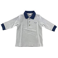 Thumbnail for Il Gufo B18 Polo Bimbo Boy Grey/Blue Cotton Polo t-Shirt Kids [6 Months]