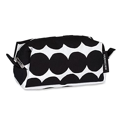 Marimekko Tiise Räsymatto Kosmetik Etui, Kulturtasche, Schwarz/Weiß, im Sale