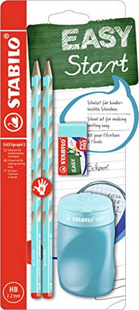 Thumbnail for Schul-Set für Rechtshänder - STABILO EASYgraph in blau - inkl. Spitzer + Radierer im Sale