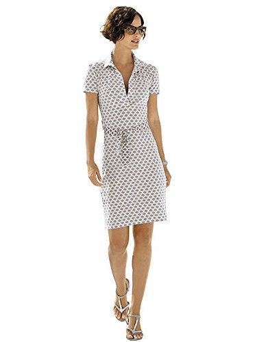 Alba Moda Damen Jerseykleid, braun, Feminin interpretiertes grafisches Minimaldessin im Sale