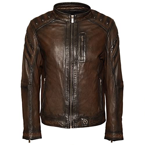 Roberto Geissini Herren Lederjacke CLIFFORD-brown 54 im Sale