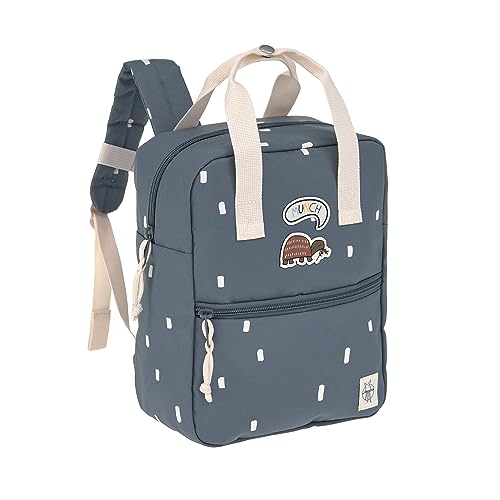 LÄSSIG Kinderrucksack mit Brustgurt Kindergartentasche Kindergartenrucksack 28 cm, 7 Liter, 3 Jahre/Mini Square Backpack Happy Prints Dunkelblau im Sale