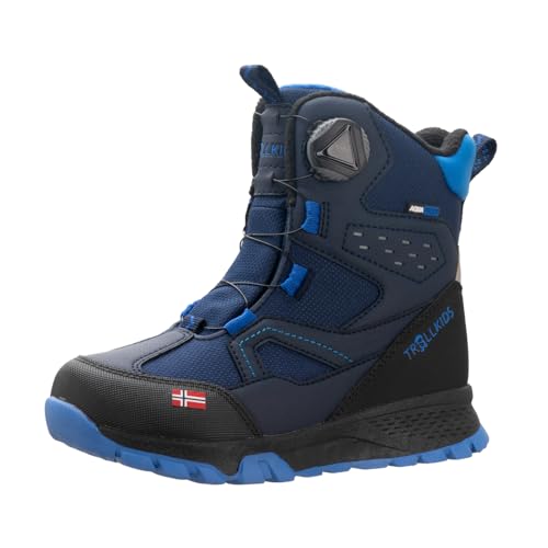 Trollkids Kinder Winterboots Kirkenes, Tannengrün/Dunkel Marine, 29 im Sale